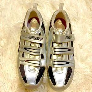 Men's Scott Comp Cycling shoes Size Silver and black US 11.5 EU 46